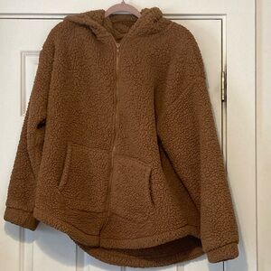 Brown fleece jacket